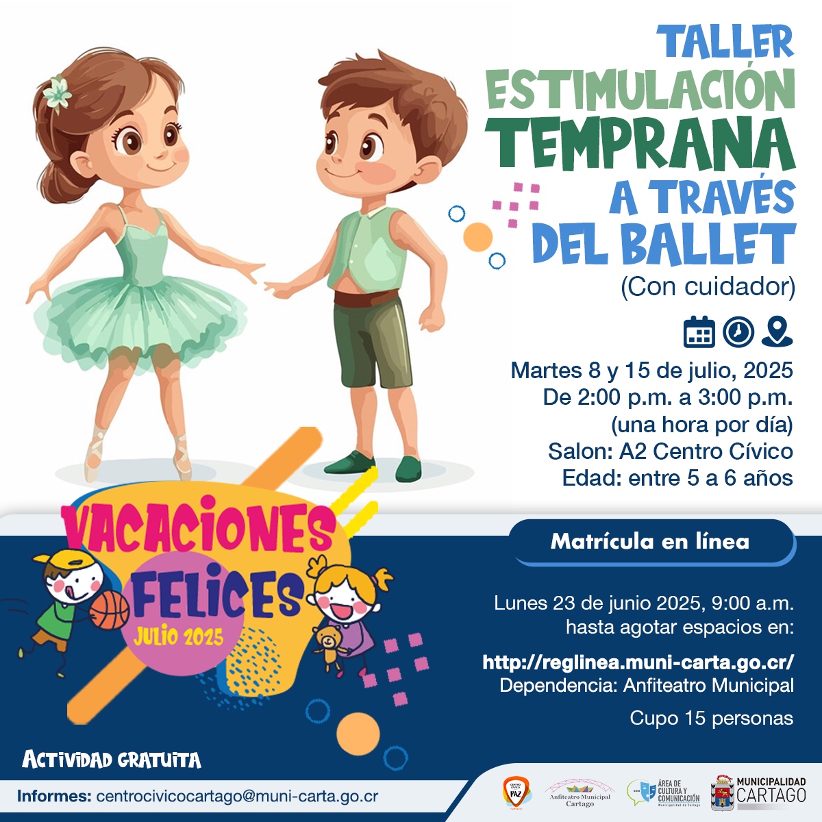 Taller estimulación temprana a través del ballet