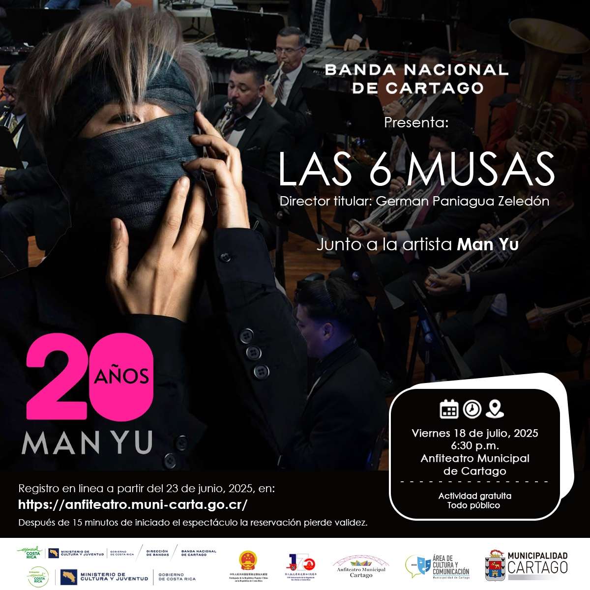 Concierto con la Banda Nacional de Cartago “Las 6 Musas”